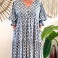 SOPHIE maxi dress in Blue Leaves